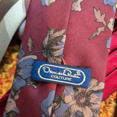Collection of Men's neckties - Stafford - Wembley - Liberty & more with tie hanger