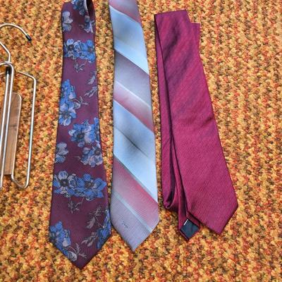 Collection of Men's neckties - Stafford - Wembley - Liberty & more with tie hanger
