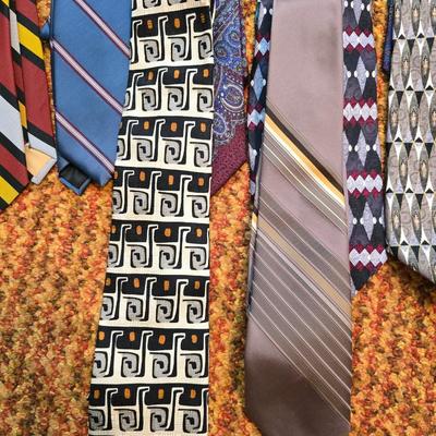 Collection of Men's neckties - Stafford - Wembley - Liberty & more with tie hanger