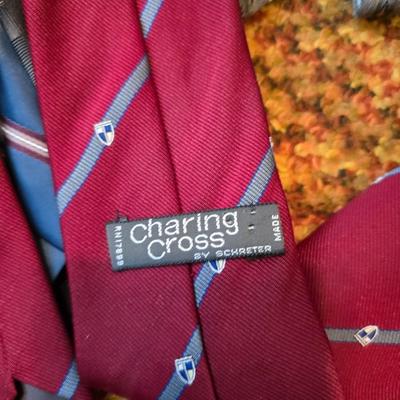 Collection of Men's neckties - Stafford - Wembley - Liberty & more with tie hanger