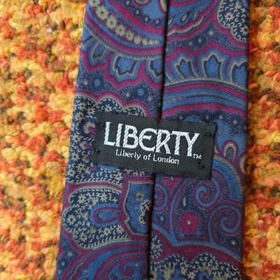 Collection of Men's neckties - Stafford - Wembley - Liberty & more with tie hanger
