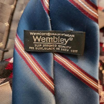 Collection of Men's neckties - Stafford - Wembley - Liberty & more with tie hanger