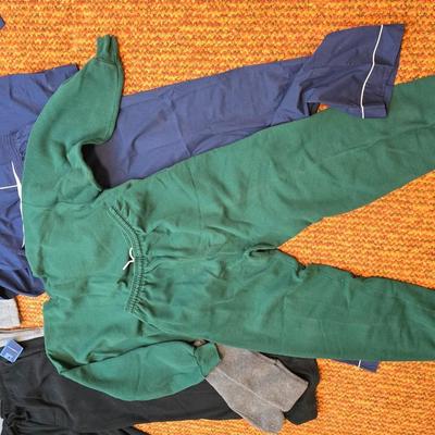 Men's Lounging wear, Pajama sets, and a pair of slipper socks Some brand new! Size Large