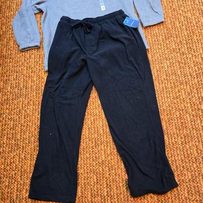 Men's Lounging wear, Pajama sets, and a pair of slipper socks Some brand new! Size Large