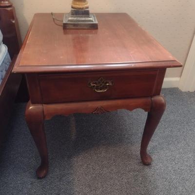 Broyhill Queen Anne Style Side Table Choice A