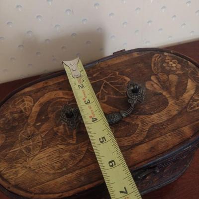 Carved Wood Dresser Top Storage Box