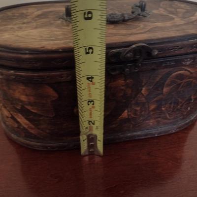 Carved Wood Dresser Top Storage Box