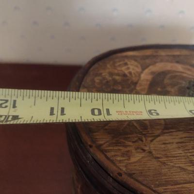 Carved Wood Dresser Top Storage Box