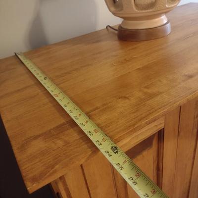 Wood Finish Double Door Media Cabinet