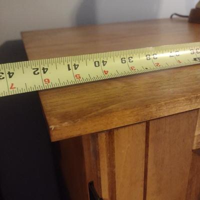 Wood Finish Double Door Media Cabinet