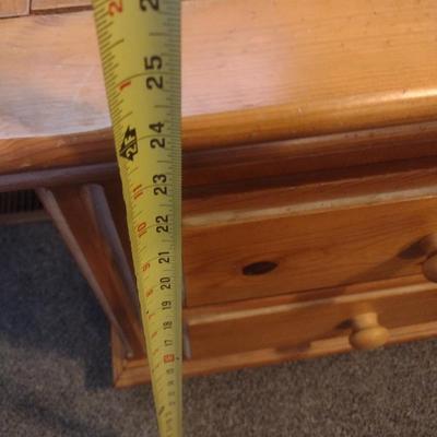 Pair of Matching Pine Wood Double Drawer Bedside Dressers