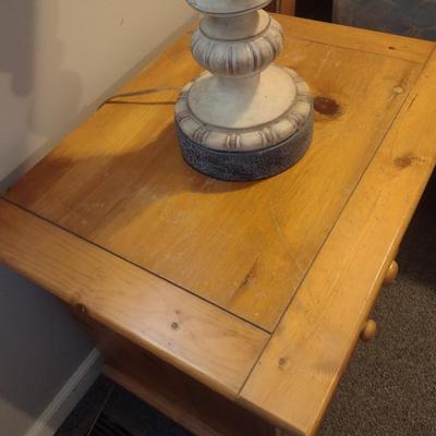 Pair of Matching Pine Wood Double Drawer Bedside Dressers