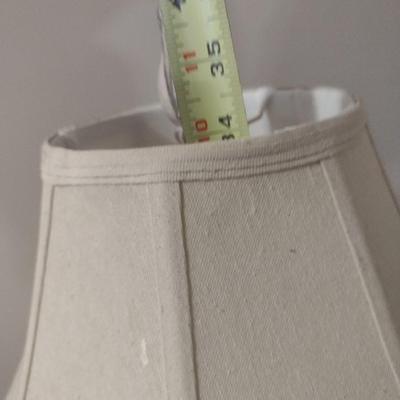 Pair of Matching Resin Urn Post Table Lamps with Shades