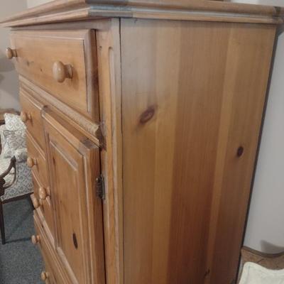 Pine Wood Wardrobe Dresser