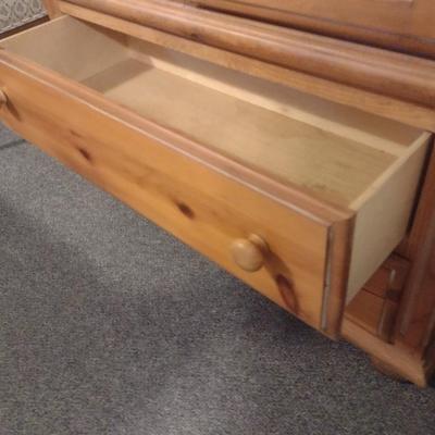 Pine Wood Wardrobe Dresser