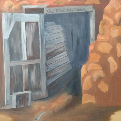 Original Art on Canvas Mine Entrance by Evelyn O. King