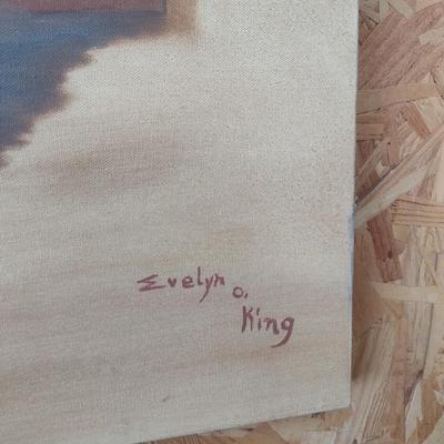 Original Art on Canvas Mine Entrance by Evelyn O. King