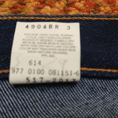 Two pair of like new Brown leather tagged Levi's 517 bootcut jeans in a dark wash with a 36 x 30 size.