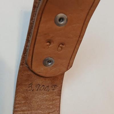 Collection of 4 brown leather belts