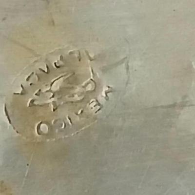 Mexico Alpaca silver toned and abalone inlaid belt buckle featuring a horse head design with a bolo tie clip featuring a horse