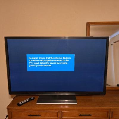 Working 55" Panasonic 3D Plasma HDTV Model TC-P55ST50
