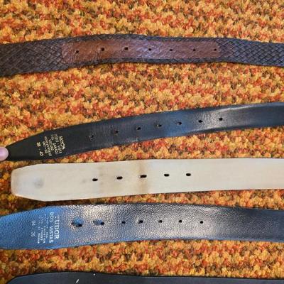 Collection of 5 Men's brown & black belts