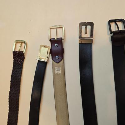 Collection of 5 Men's brown & black belts
