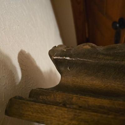 HUGE 52" X 42" ornate gold toned baroque-style framed wall mirror