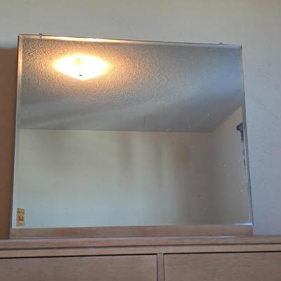 Mid-Century Modern style Ward six drawer dresser with mirror