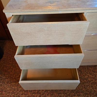 Mid-Century Modern style Ward six drawer dresser with mirror