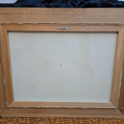 Original framed oil painting on canvas of a forest landscape