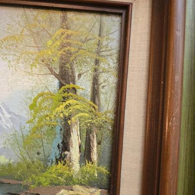 Original framed oil on canvas painting by an artist with the signature Whitlam