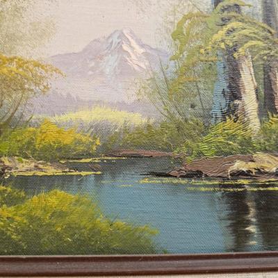 Original framed oil on canvas painting by an artist with the signature Whitlam