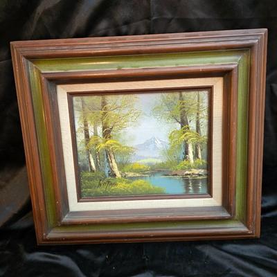 Original framed oil on canvas painting by an artist with the signature Whitlam
