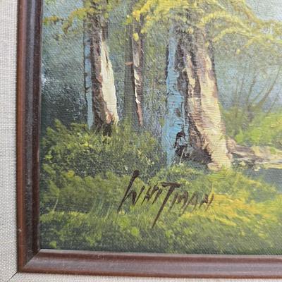 Original framed oil on canvas painting by an artist with the signature Whitlam