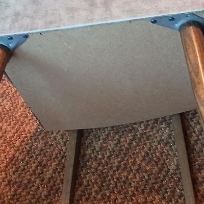 Mid-Century Modern Sculpted Walnut Butler Suit Valet Bench Seat with a set of American Tourister Escort hard shell suitcases