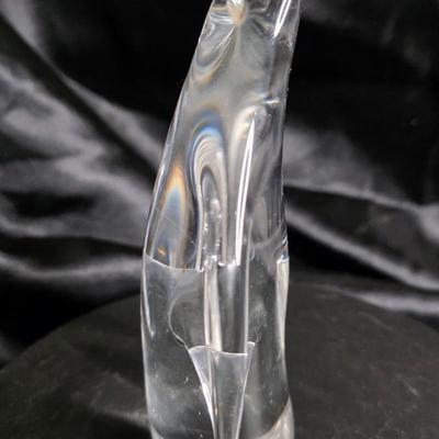 Vintage Clear Glass Penguin Figurine - Elegant Crystal Sculpture