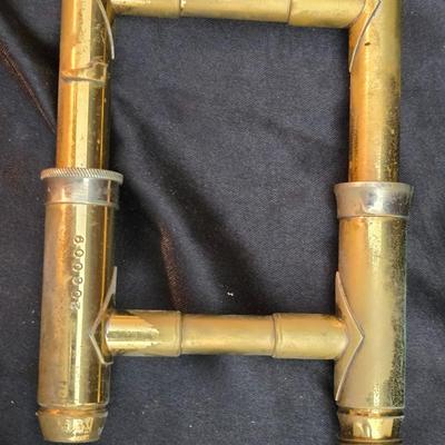 Vintage Martin Imperial trombone, manufactured in Elkhart, Indiana, USA. manufactured in 1960 with Olds 10 mouthpiece with music stand