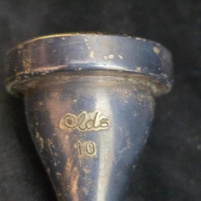 Vintage Martin Imperial trombone, manufactured in Elkhart, Indiana, USA. manufactured in 1960 with Olds 10 mouthpiece with music stand