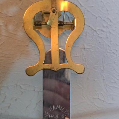 Vintage Martin Imperial trombone, manufactured in Elkhart, Indiana, USA. manufactured in 1960 with Olds 10 mouthpiece with music stand