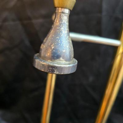 Vintage Martin Imperial trombone, manufactured in Elkhart, Indiana, USA. manufactured in 1960 with Olds 10 mouthpiece with music stand