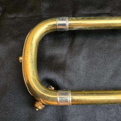 Vintage Martin Imperial trombone, manufactured in Elkhart, Indiana, USA. manufactured in 1960 with Olds 10 mouthpiece with music stand