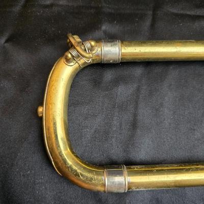 Vintage Martin Imperial trombone, manufactured in Elkhart, Indiana, USA. manufactured in 1960 with Olds 10 mouthpiece with music stand