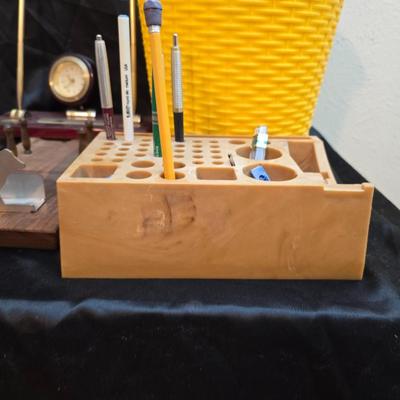 Home office goods and ink pen collection