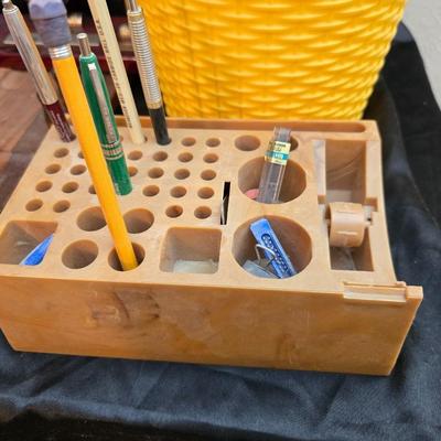 Home office goods and ink pen collection