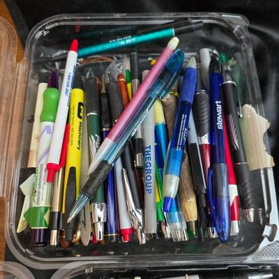 Home office goods and ink pen collection