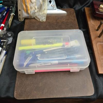 Home office goods and ink pen collection