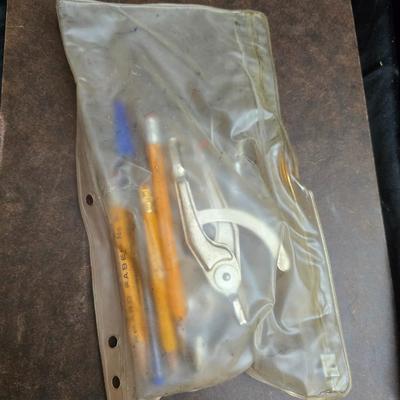 Home office goods and ink pen collection