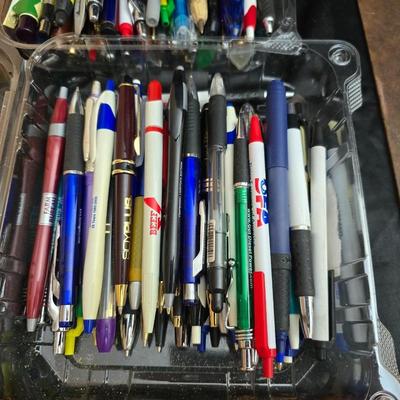 Home office goods and ink pen collection