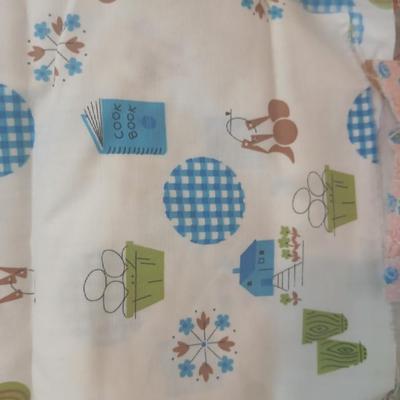 Vintage fabric scraps & sewing items - thread - needles - patches - Hem facing -tools of the trade and more